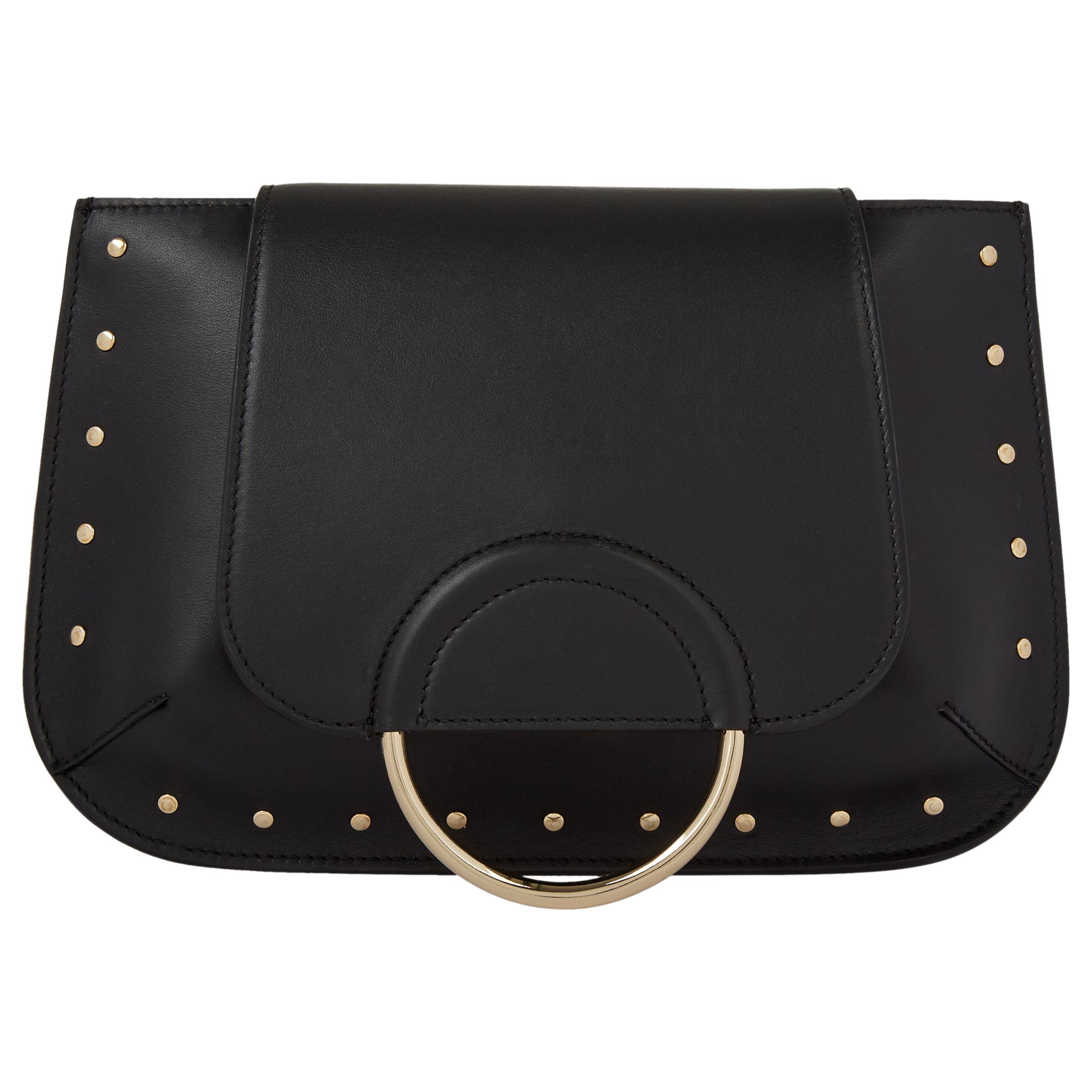 black studded clutch bag