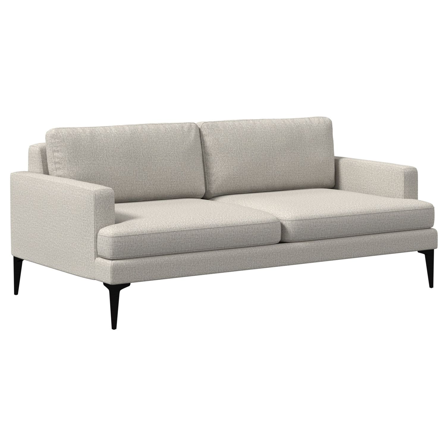 west elm Andes Large 3 Seater Sofa, Stone Twill at John Lewis & Partners