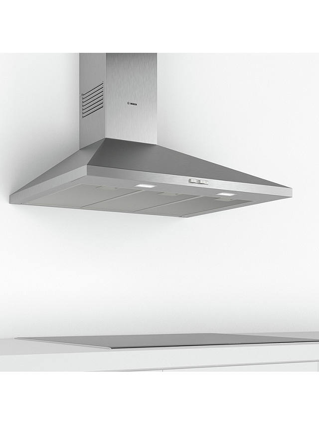 Buy Bosch Serie 2 DWP94BC50B 90cm Pyramid Chimney Cooker Hood, D Energy Rating, Stainless Steel Online at johnlewis.com