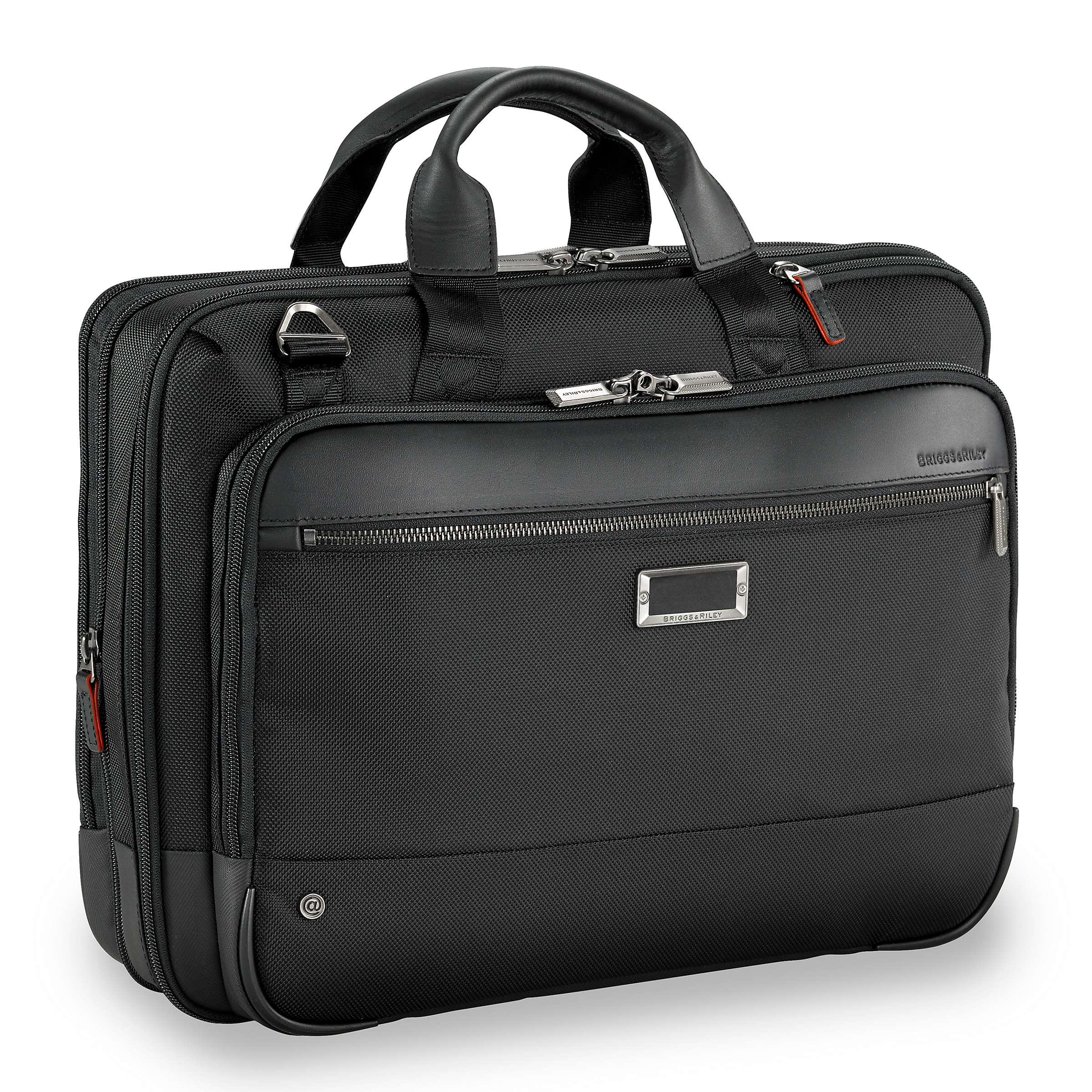 Briggs  Riley AtWork Medium Expandable Briefcase, Black at John Lewis   Partners