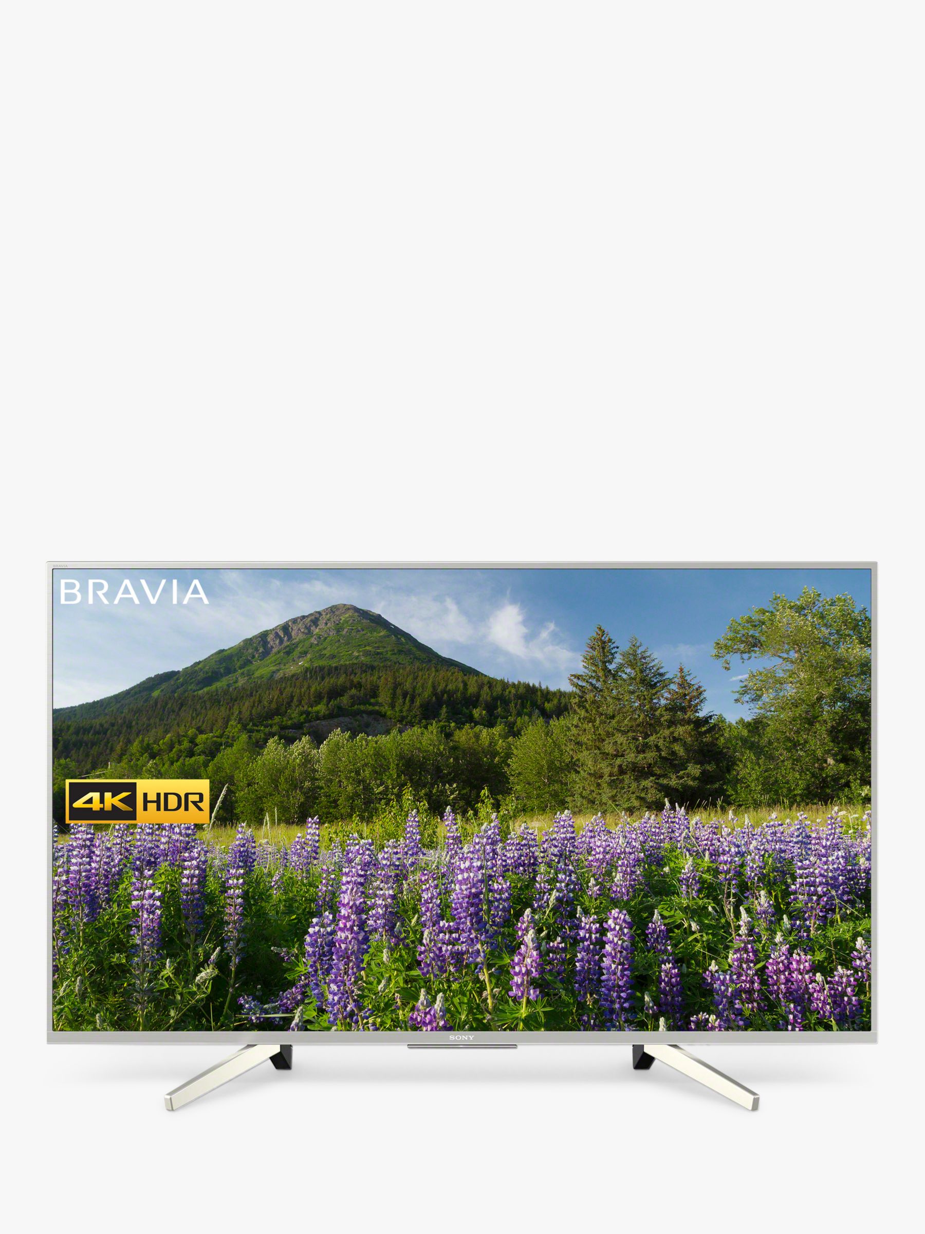 Sony Bravia KD43XF7073 LED HDR 4K Ultra HD Smart TV, 43 with Freeview Play & Cable Management, Silver