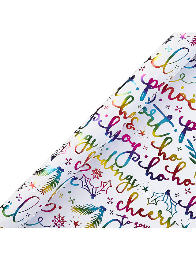 John Lewis & Partners Rainbow Merry & Bright Gift Wrap, 3m