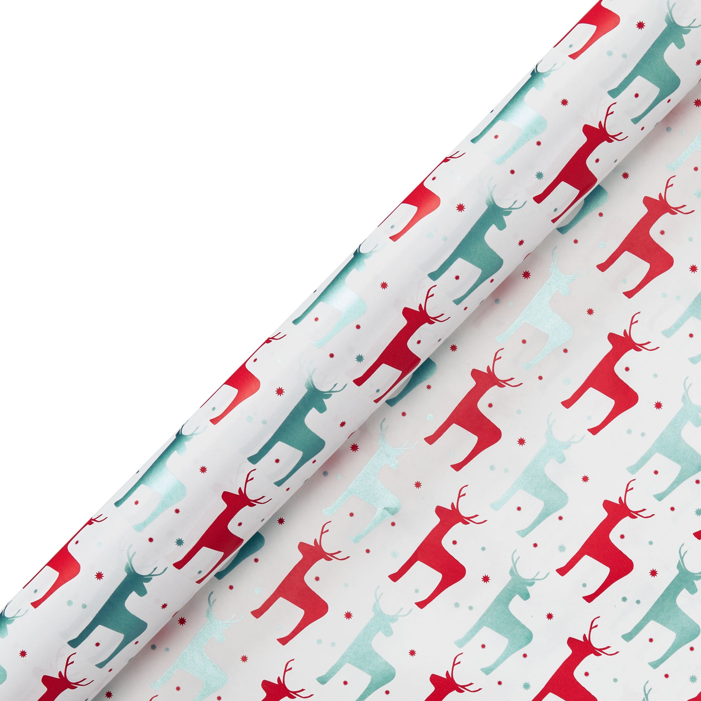 John Lewis & Partners Rainbow Reindeer Gift Wrap, 10m
