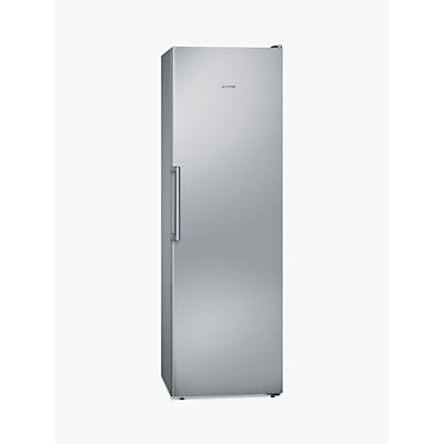 Siemens GS36NVI3PG Tall Freezer, A++ Energy Rating, 60cm Wide, Silver Chrome