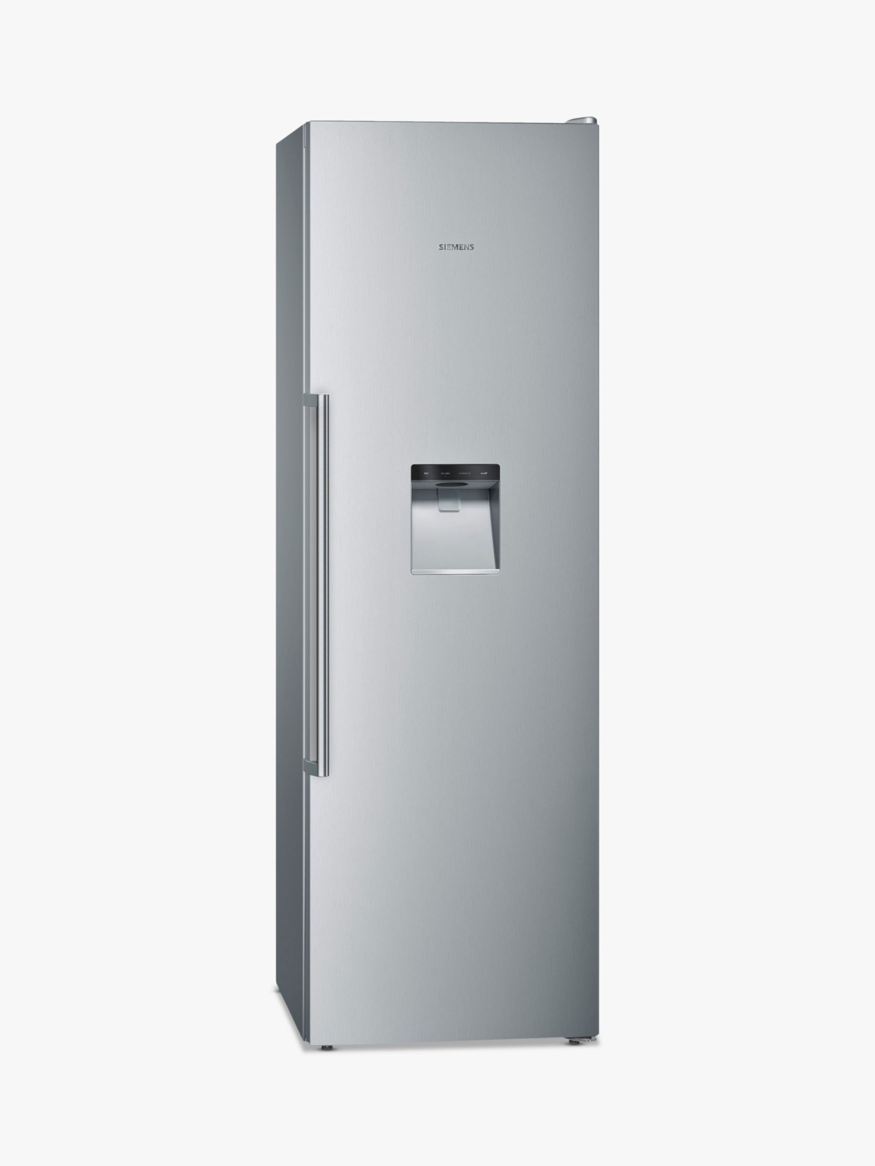 Siemens GS36DBI2VG Tall Freezer, A+ Energy Rating, 60cm Wide, Silver Chrome