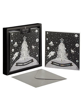 John Lewis & Partners Moon Tree Premium Christmas Card, Pack of 6