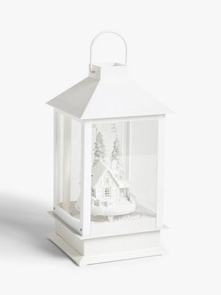John Lewis & Partners LED Snow Scene Lantern