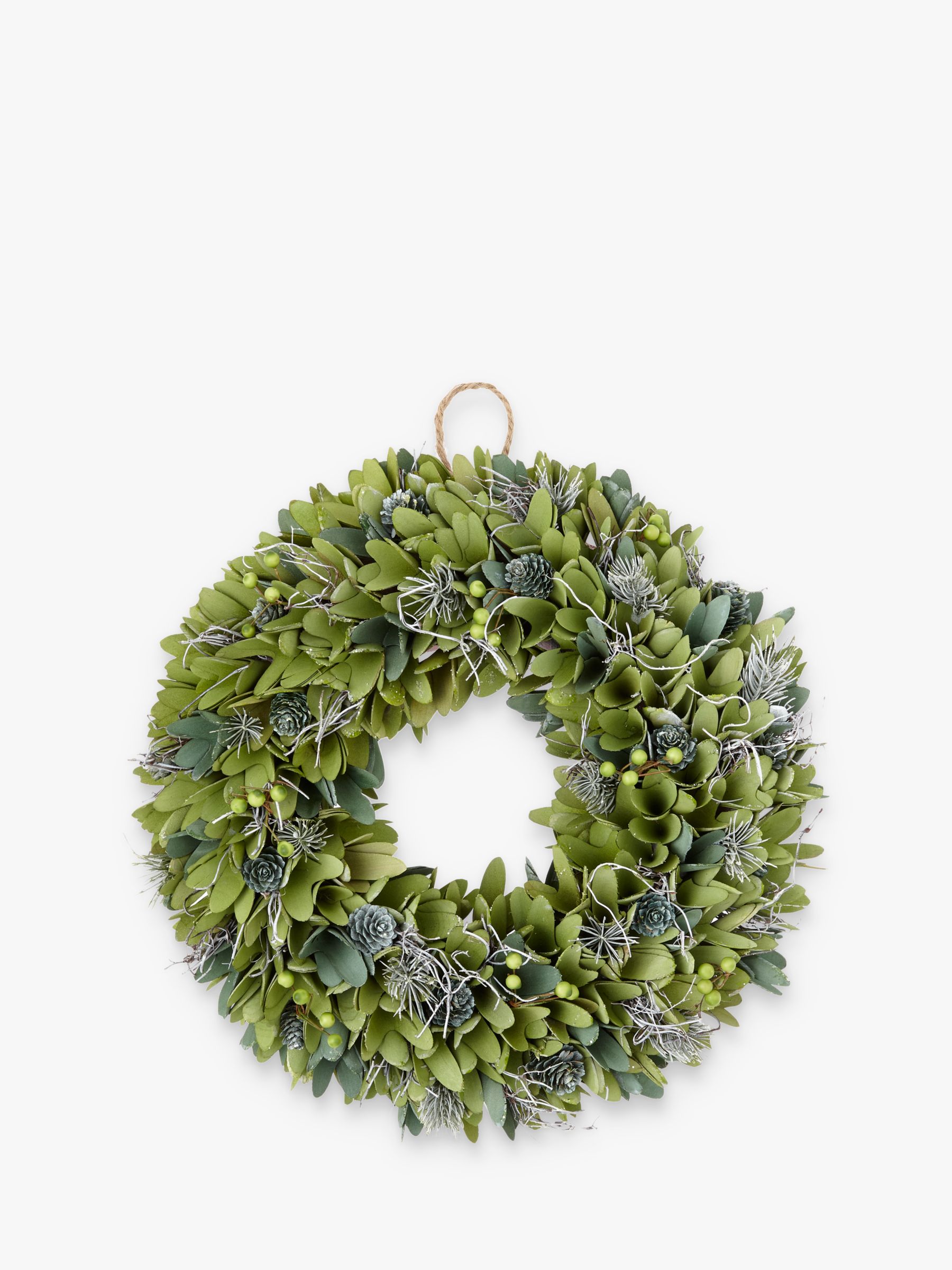 John Lewis & Partners Emerald Pine Cone Wreath
