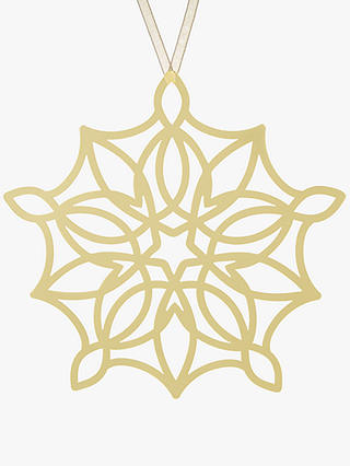 John Lewis & Partners Gold Cutout Snowflake Tree Decoration, Gold