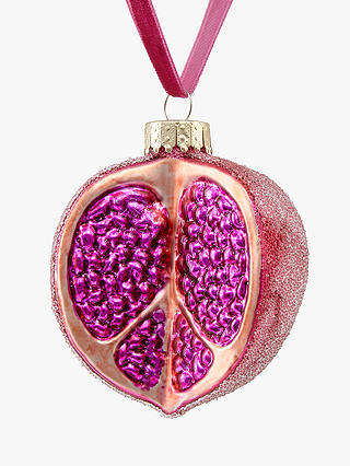 John Lewis & Partners Ruby Pomegranate Bauble, Red