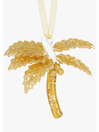 John Lewis & Partners Gold Palm Tree Tree Decoration, Gold