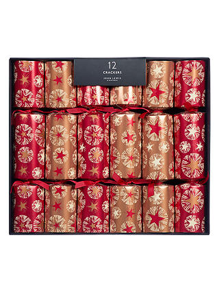 John Lewis & Partners Amber Star Luxury Christmas Crackers, Pack of 12, Copper