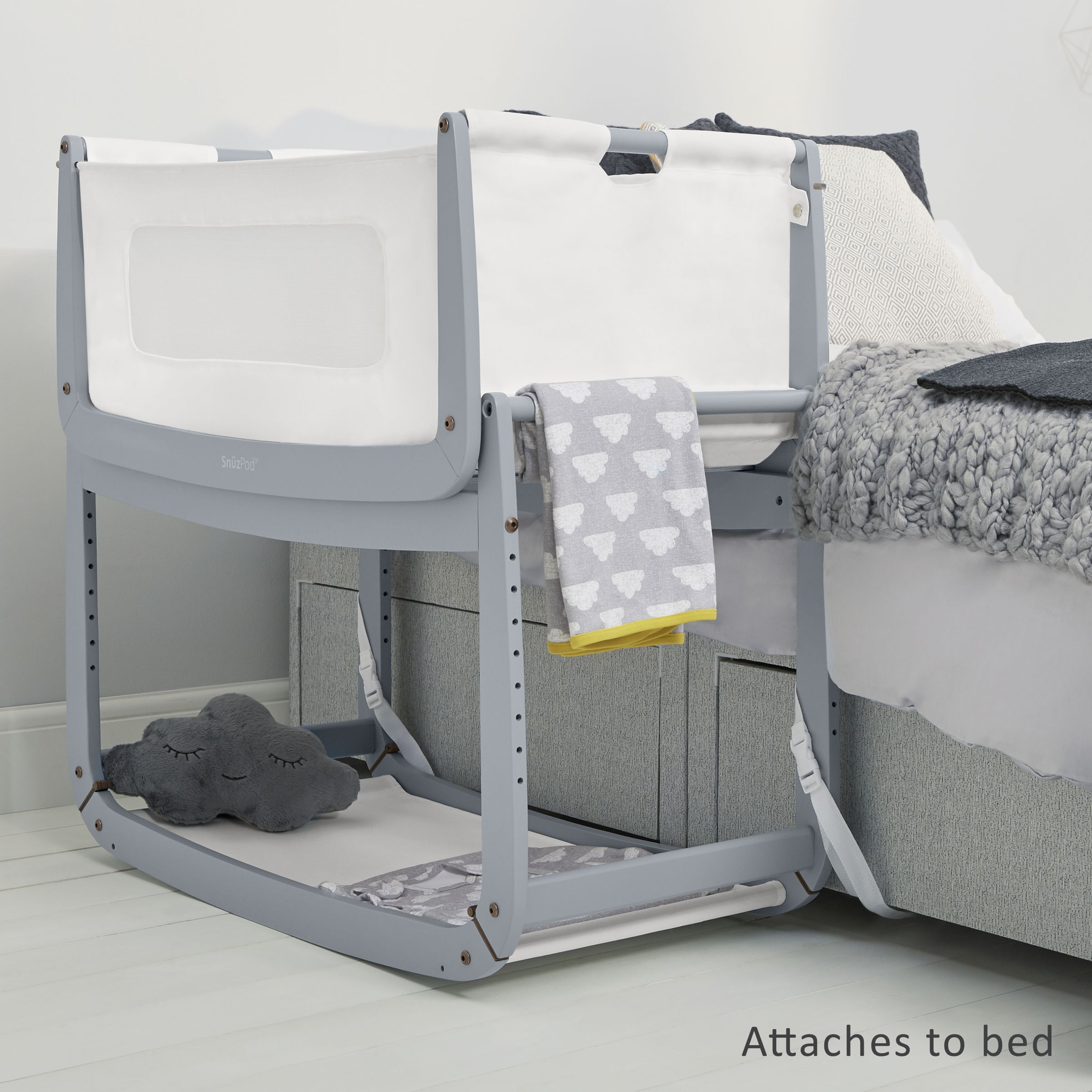 crib that attaches to bed