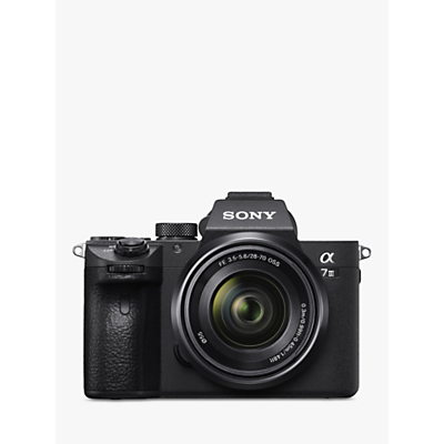 Sony a7 III (Alpha ILCE-7M3) Compact System Camera with 28-70mm Zoom Lens, 4K Ultra HD, 24.2MP, Wi-Fi, Bluetooth, NFC, OLED EVF, 5-Axis Image Stabiliser & Tiltable 3 LCD Touch Screen, Black