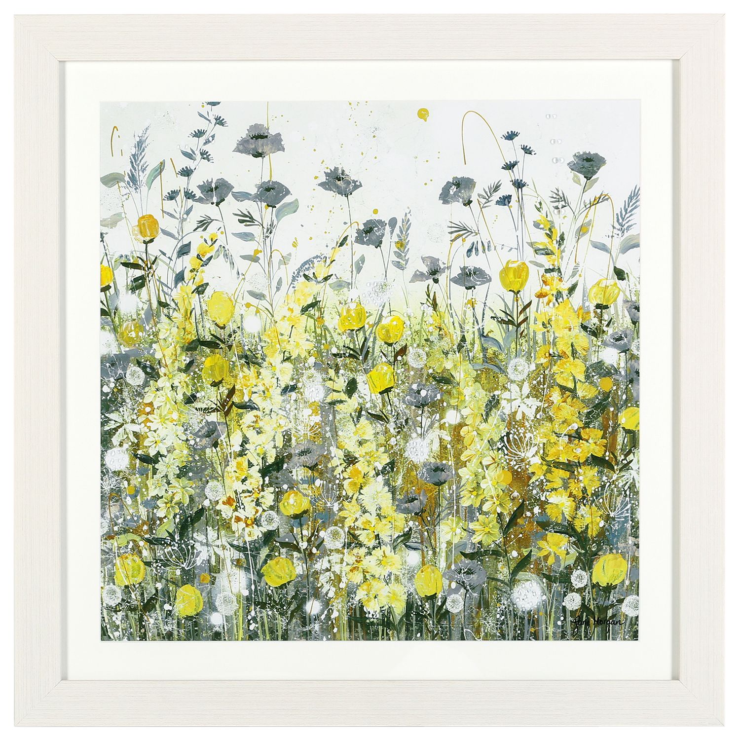 Jane Morgan - Spring Grasses Embellished Framed Print & Mount, 62 x 62cm