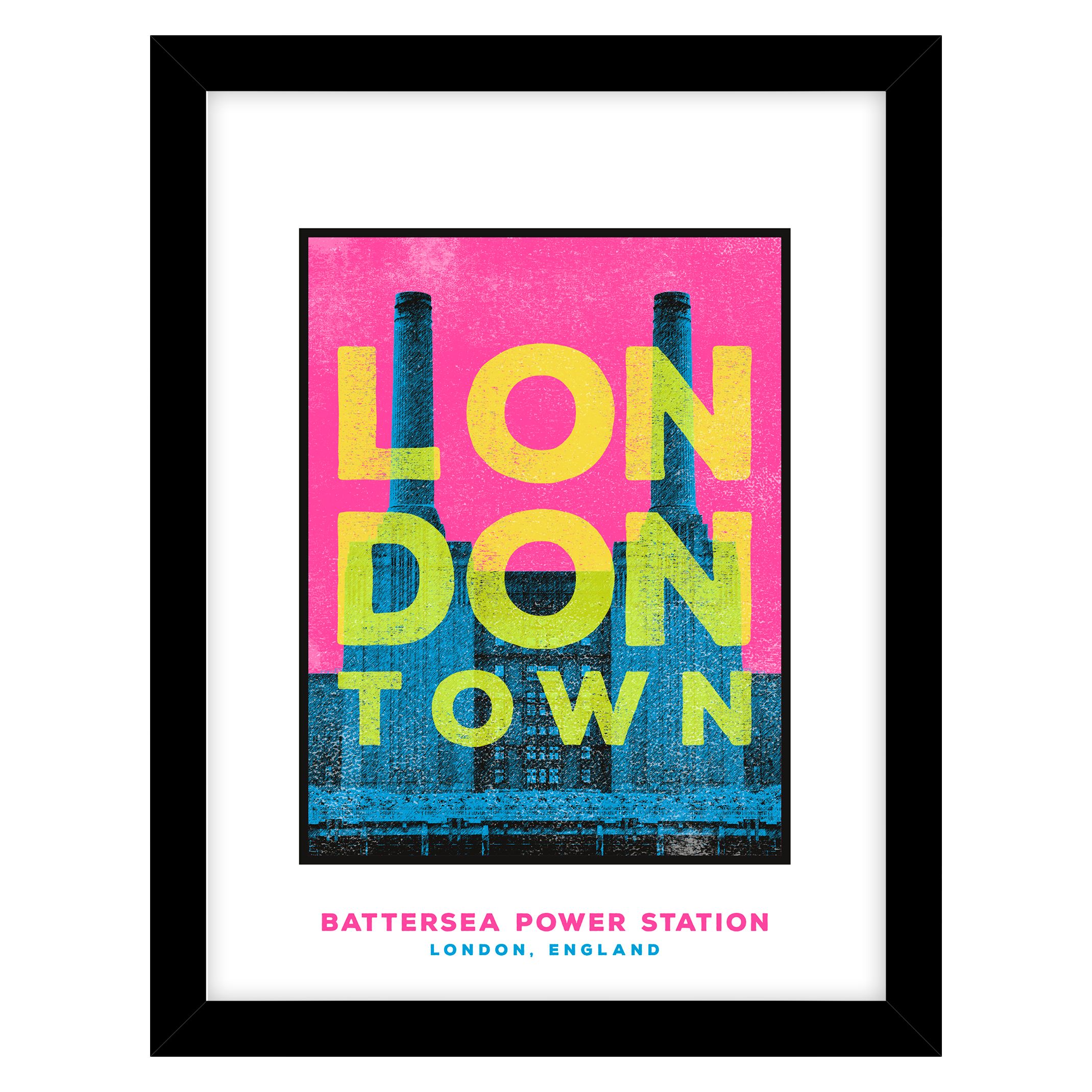 Jando - Battersea, London Town Framed Print, 63.5 x 53.5cm