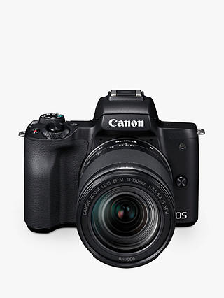 Canon EOS M50 Compact System Camera with EF-M 18-150mm f/3.5-6.3 IS STM lens, 4K Ultra HD, 24.1MP, Wi-Fi, Bluetooth, NFC, OLED EVF, 3" Vari-Angle Touch Screen