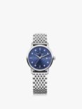 Maurice Lacroix  EL1094-SS002-450-1 Women's Eliros Diamond Date Bracelet Strap Watch, Silver/Blue