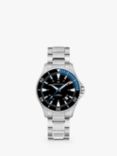 Hamilton H82315131 Men's Khaki Date Automatic Bracelet Strap Watch, Silver/Black