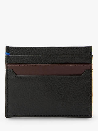John Lewis & Partners Pebble Grain Leather Card Holder, Black