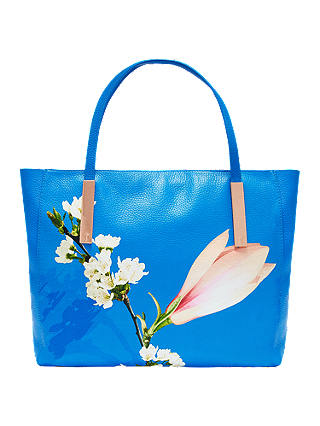 Ted Baker Haanaa Harmony Large Leather Tote Bag, Bright Blue