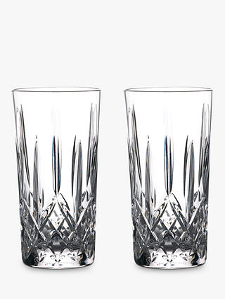 Waterford Crystal Gin Journeys Lismore Cut Glass Highball Glasses, Set of 2, 400ml, Clear