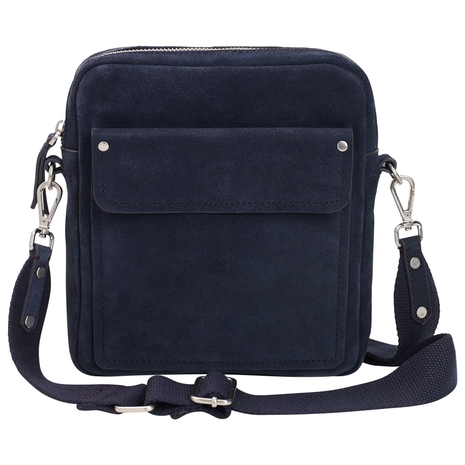 navy suede crossbody bag