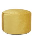 John Lewis Velvet Pouffe, Gold