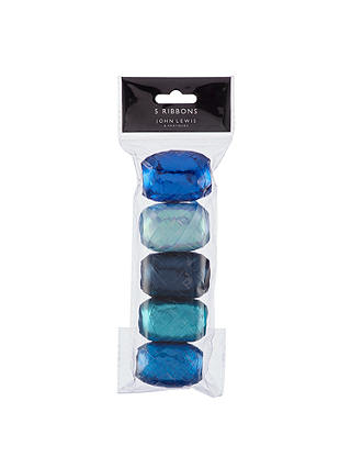 John Lewis & Partners Sapphire Curling Ribbons, Pack of 5