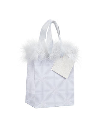 John Lewis & Partners Moonstone Snow Cushion Gift Bag, Mini