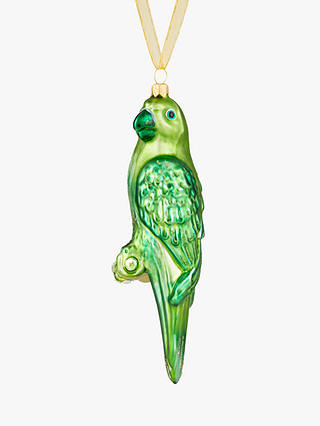 John Lewis & Partners Emerald Parrot Tree Decoration, Green