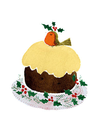 Museums & Galleries Christmas Pudding Christmas Card, Pack of 8