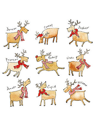 The Almanac Gallery Rudolph's Gallery Christmas Cards, Pack of 8
