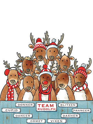 The Almanac Gallery Rudolph Christmas Cards, Pack of 8