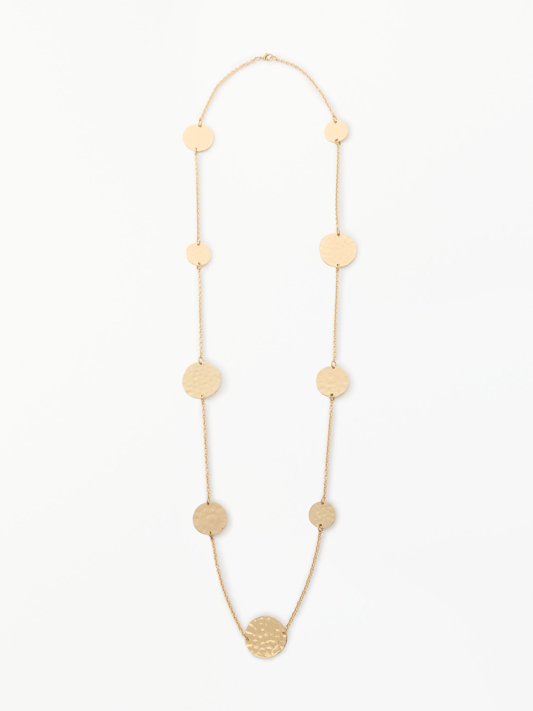 John Lewis & Partners Long Coin Necklace, Gold