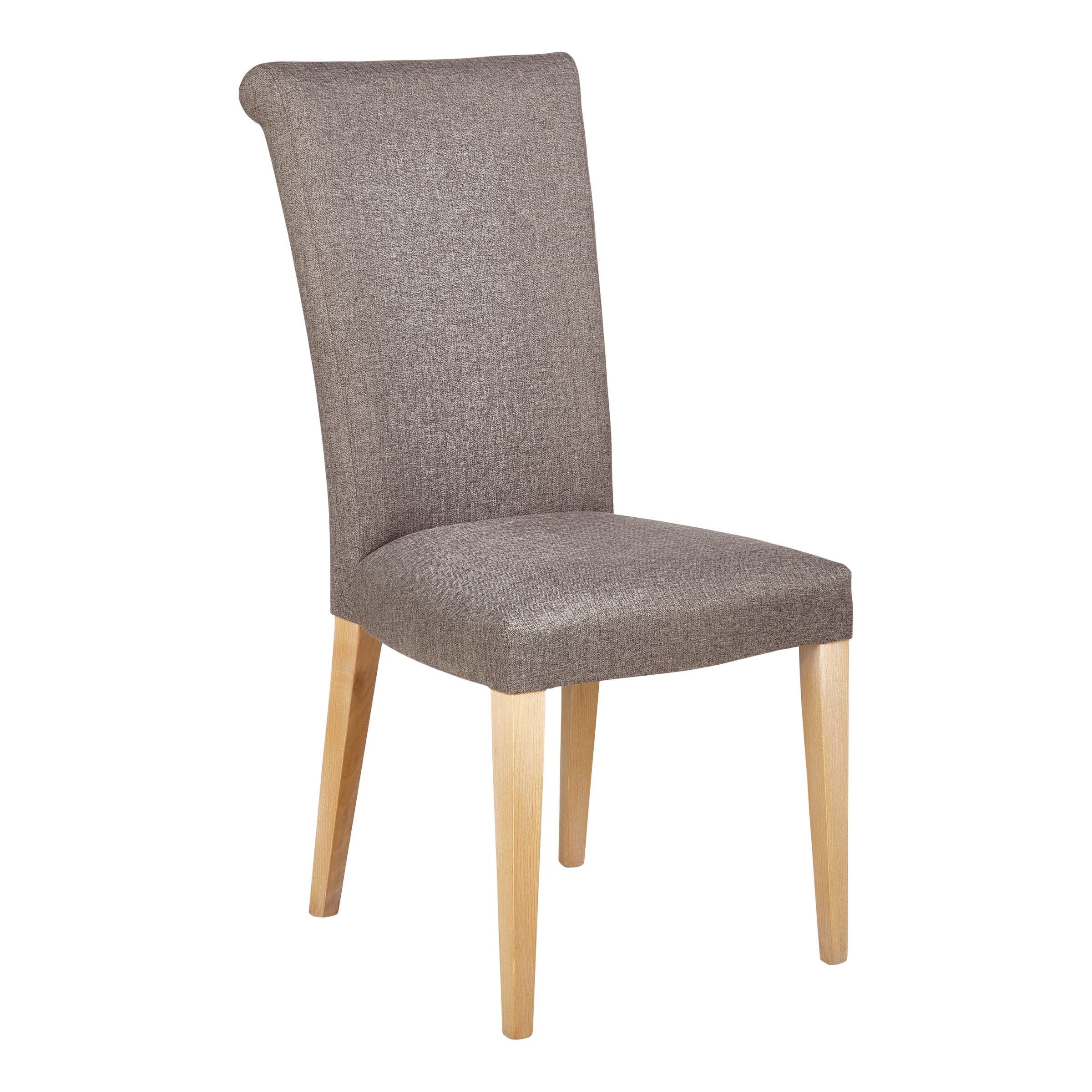 John Lewis & Partners Evelyn High Back Upholstered Dining Chair, Vietto Grey, FSC-Certified (Ash)