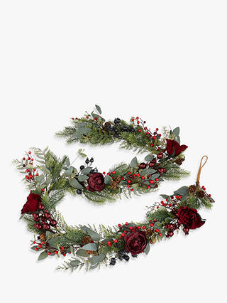 John Lewis & Partners Ruby Fruits and Floral Garland