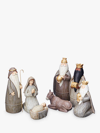 John Lewis & Partners Contemporary Nativity Characters, Set of 7