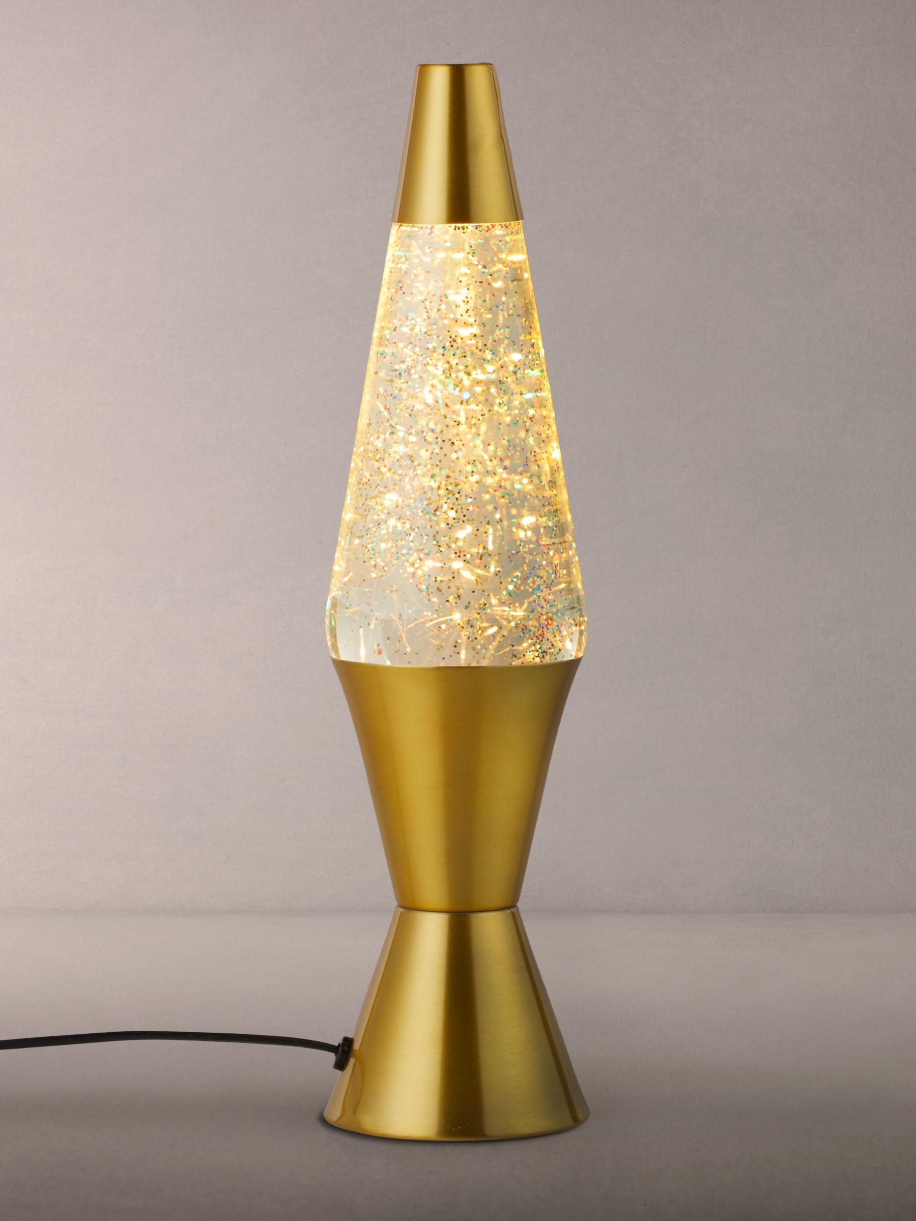 Photo of Lava® lamp large table lamp brushed gold/glitter