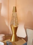 Lava® lamp Large Table Lamp, Brushed Gold/Glitter