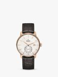 Rado R22881025 Men's Coupole Classic Automatic Leather Strap Watch, Brown/White