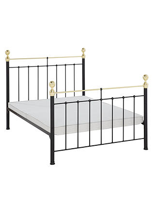 Wrought Iron And Brass Bed Co. Albert Non-Sprung Bed Frame, Super King Size, Black