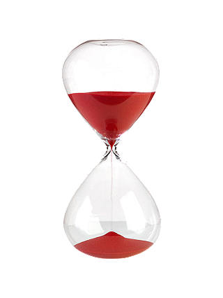 Pols Potten Hourglass Ball Sandglass, Medium, Red