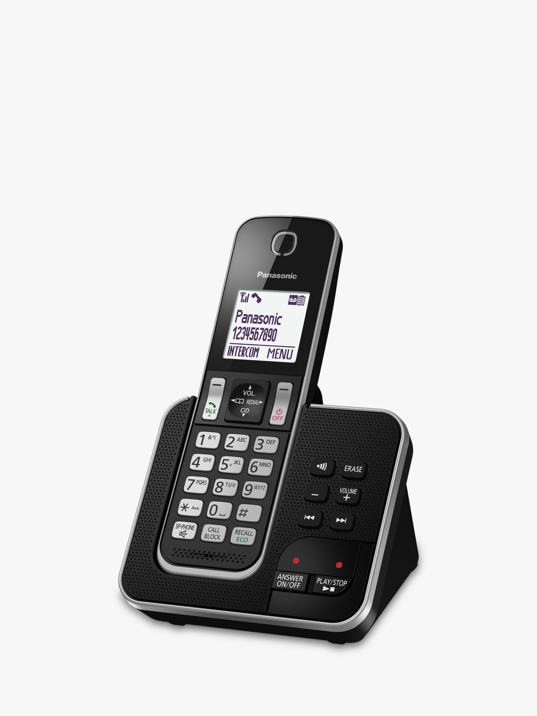 Panasonic KX-TGD620EB Digital Cordless Telephone with Dedicated Nuisance Call Block Button and Answering Machine, Single DECT