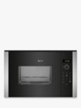 Neff HLAGD53N0B Built-In Microwave Oven with Grill, Black/Silver