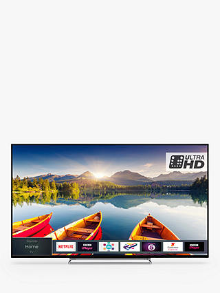 Toshiba 43U6863DB LED HDR 4K Ultra HD Smart TV, 43" with Freeview HD & Freeview Play, Black