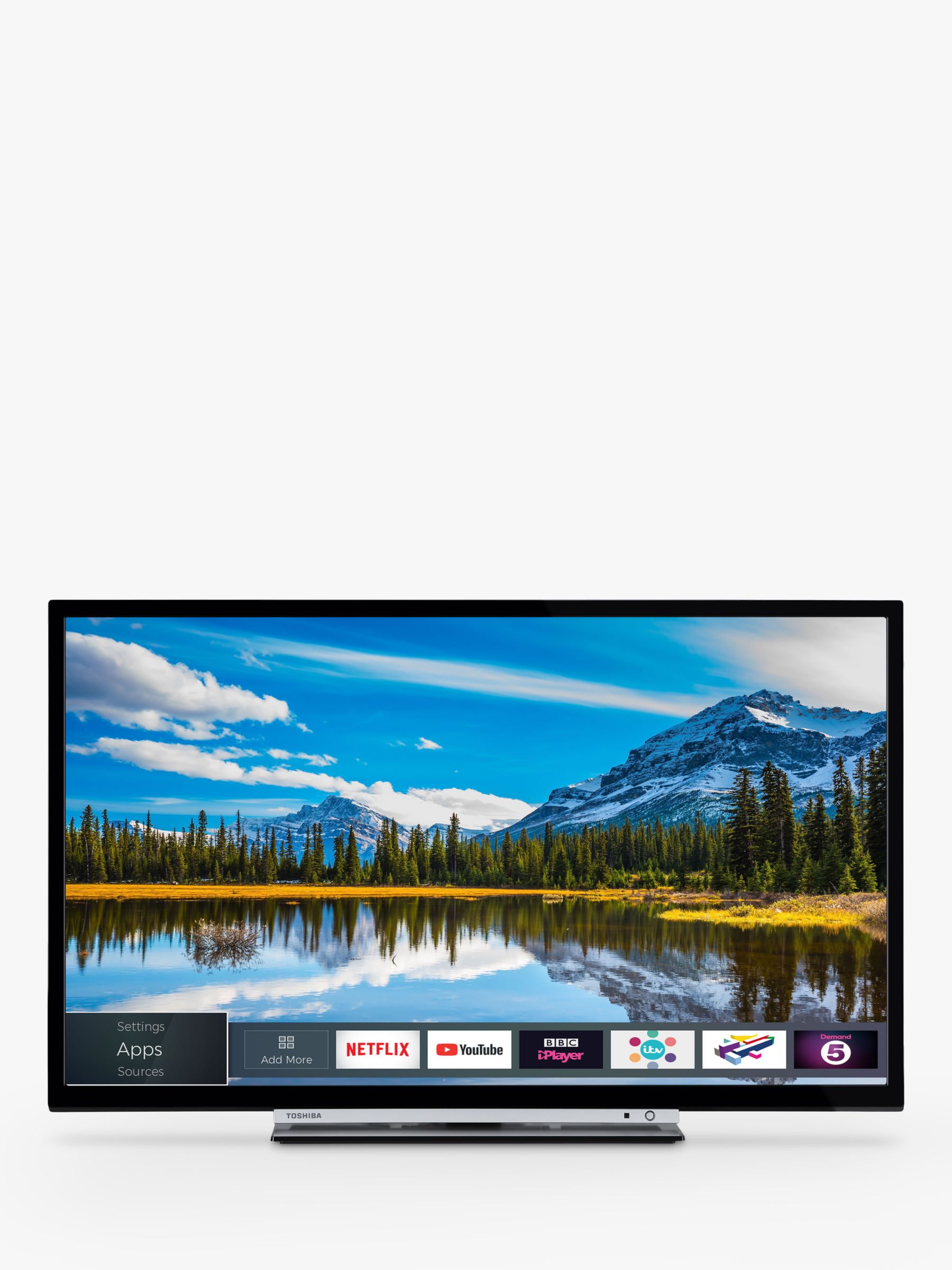 Toshiba 24W3863DB LED HD Ready 720p Smart TV, 24 with Freeview HD & Freeview Play, Black