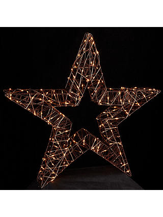 John Lewis & Partners Micro 180 LED Star Light, Copper