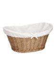John Lewis Lined Oval Wicker Laundry Basket