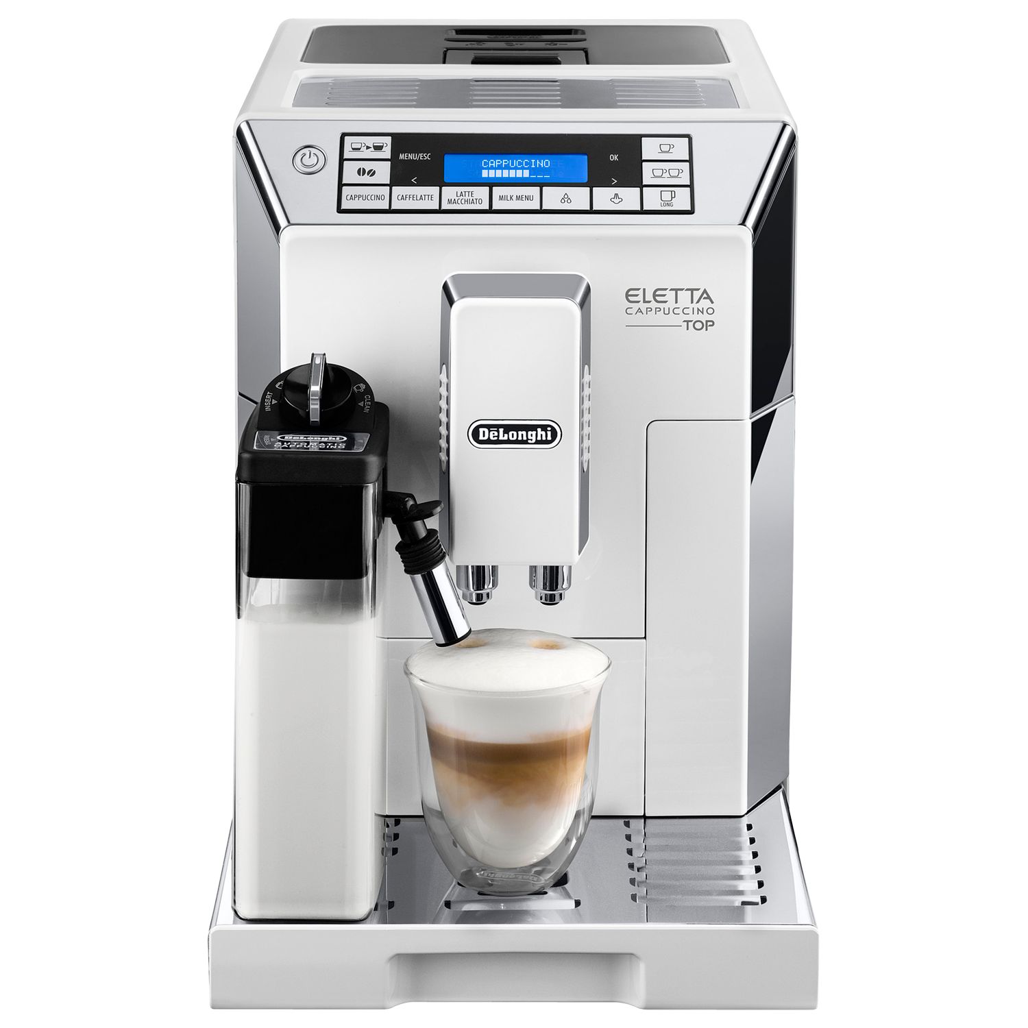 De’Longhi ECAM45.760 Eletta Flat White Bean-to-Cup Coffee Machine, White